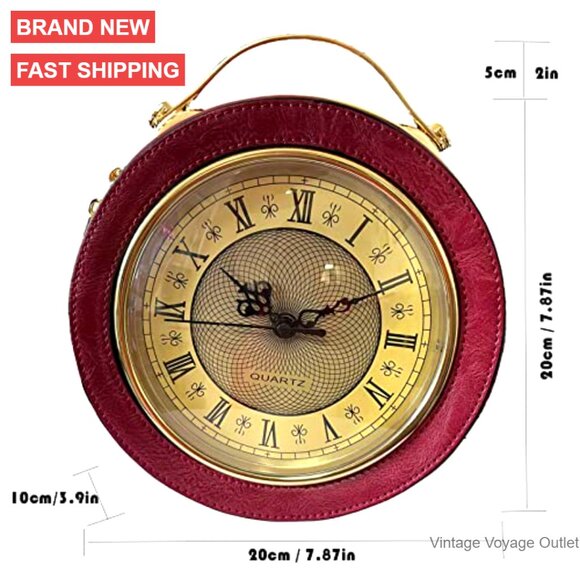 Working Clock Purse Crossbody Shoulder Bag Novelty Steampunk Retro Handbag - Picture 4 of 7